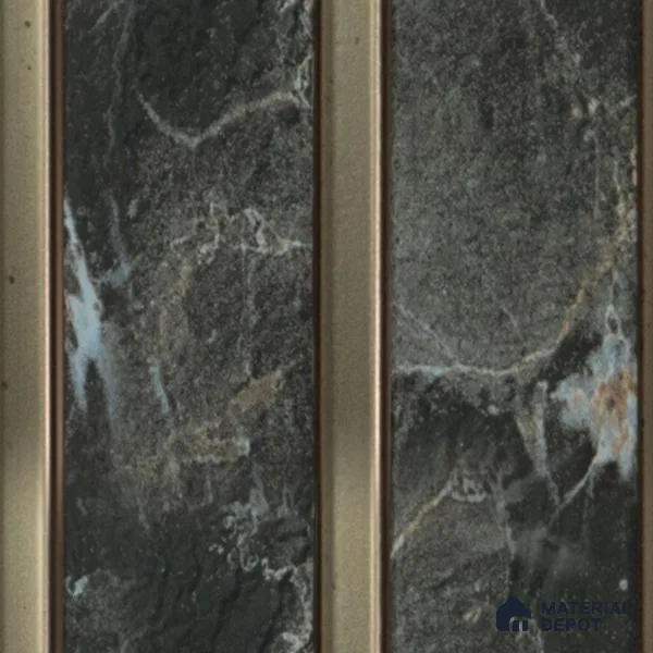Black Marble Louver VL 16 TE (VL 16) 8 ft x 4.9 inch Charcoal Panel - 12 mm | Suitable for Feature Wall, TV Unit & Living Room | Width is Subjected to 5% Variation