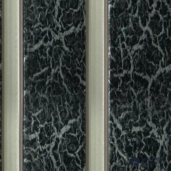 Black Marble Louver VL 17 CR (VL 17) 8 ft x 4.9 inch Charcoal Panel - 12 mm | Suitable for Feature Wall, TV Unit & Living Room | Width is Subjected to 5% Variation