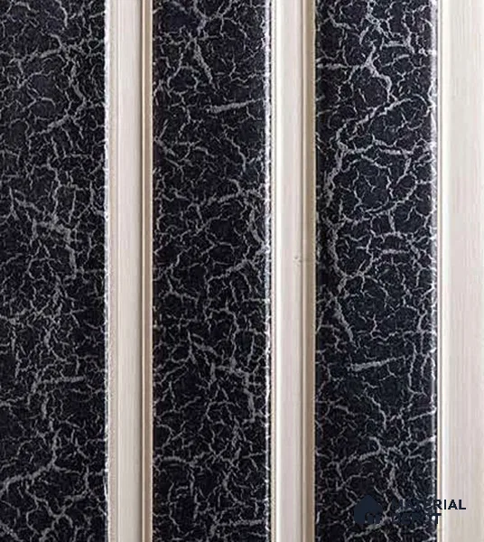 Black Marble Louver VL 17 CR (VL 17) 8 ft x 4.9 inch Charcoal Panel - 12 mm | Suitable for Feature Wall, TV Unit & Living Room | Width is Subjected to 5% Variation