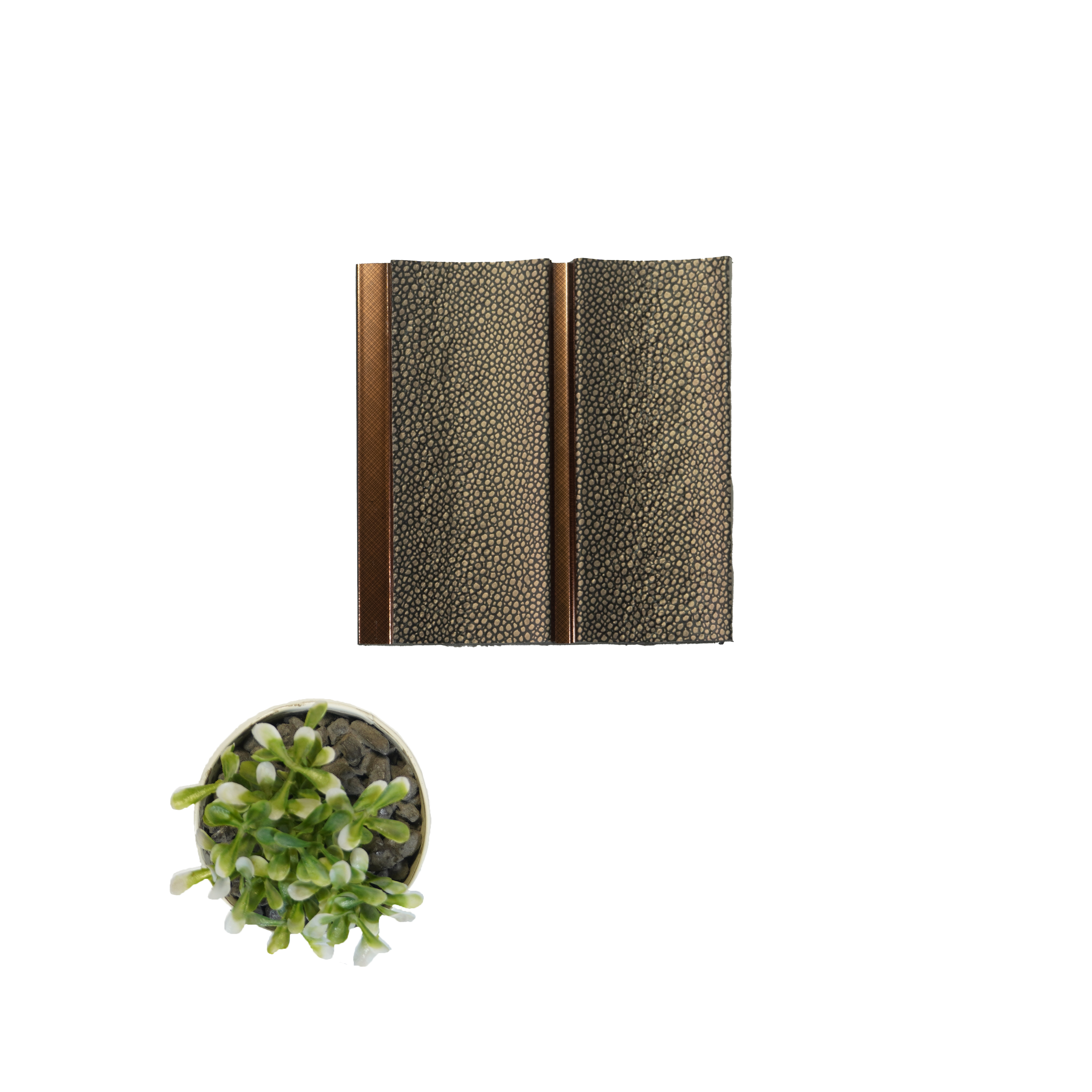 Brown Patterned Louver VL 20 AT (VL 20) 8 ft x 4.9 inch Charcoal Panel - 12 mm | Suitable for Feature Wall, TV Unit & Living Room | Width is Subjected to 5% Variation
