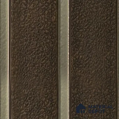 Dark Brown Leather Louver VL 25 LE (VL 25) 8 ft x 4.9 inch Charcoal Panel - 12 mm | Suitable for Feature Wall, TV Unit & Living Room | Width is Subjected to 5% Variation