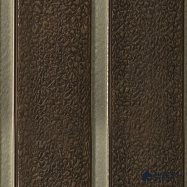 Dark Brown Leather Louver VL 25 LE (VL 25) 8 ft x 4.9 inch Charcoal Panel - 12 mm | Suitable for Feature Wall, TV Unit & Living Room | Width is Subjected to 5% Variation