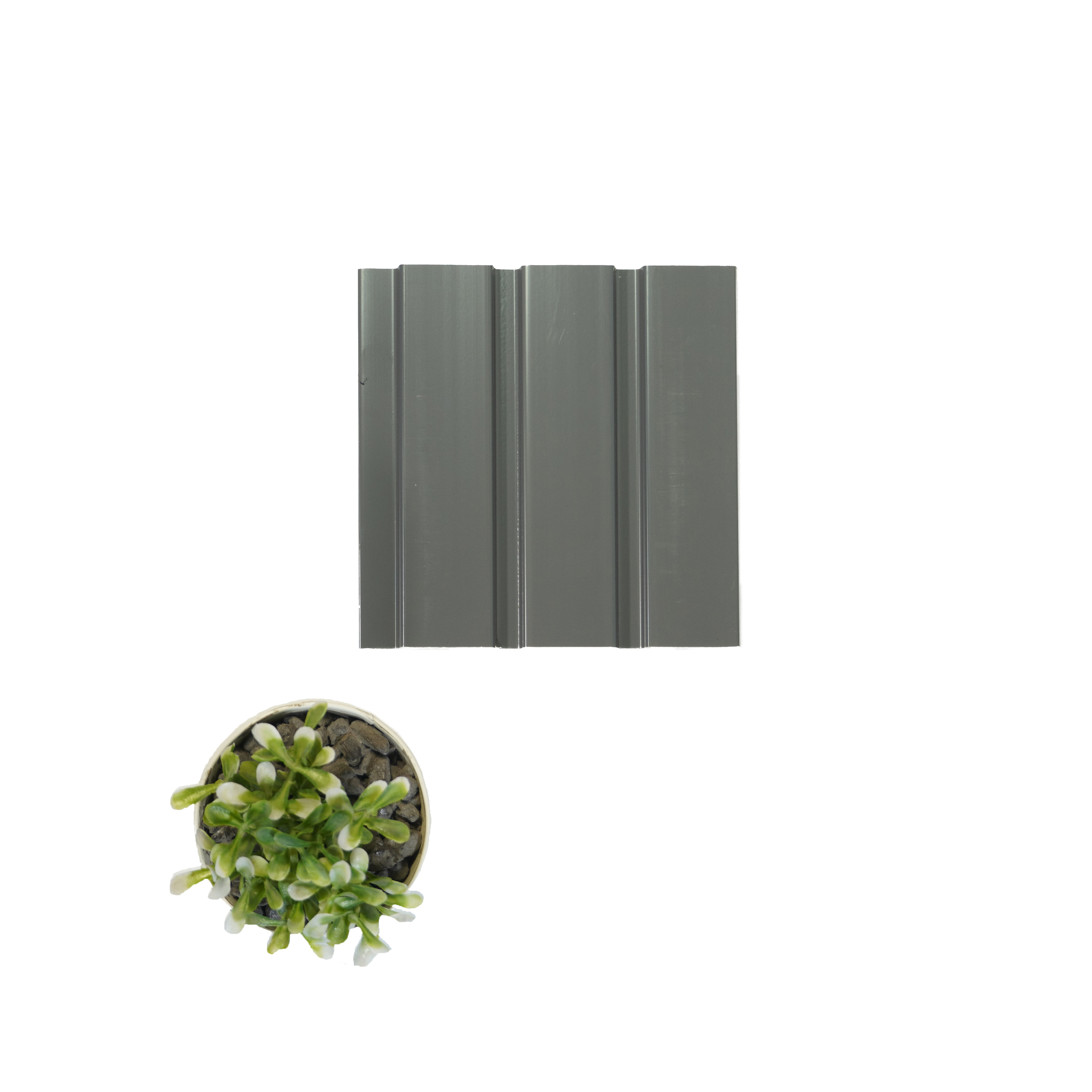 Grey Plain Colour Louver VL 28 GR (VL 28) 8 ft x 4.9 inch Charcoal Panel - 12 mm | Suitable for Feature Wall, TV Unit & Living Room | Width is Subjected to 5% Variation