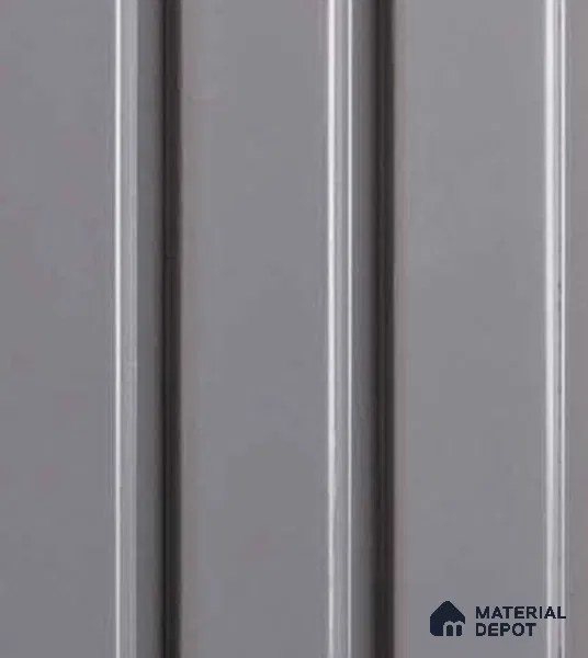 Grey Plain Colour Louver VL 28 GR (VL 28) 8 ft x 4.9 inch Charcoal Panel - 12 mm | Suitable for Feature Wall, TV Unit & Living Room | Width is Subjected to 5% Variation