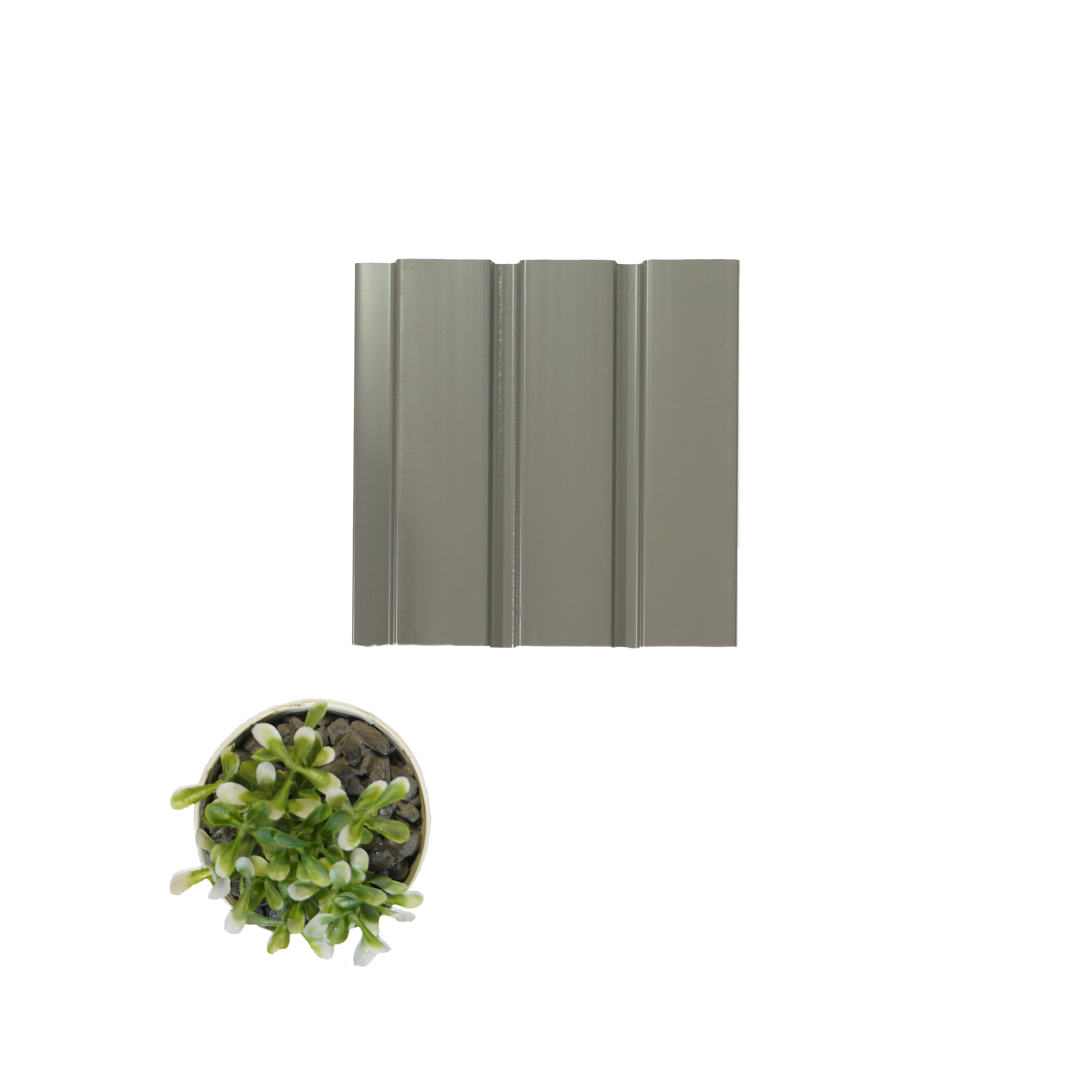 Creame Plain Colour Louver VL 29 GR (VL 29) 8 ft x 4.9 inch Charcoal Panel - 12 mm | Suitable for Feature Wall, TV Unit & Living Room | Width is Subjected to 5% Variation