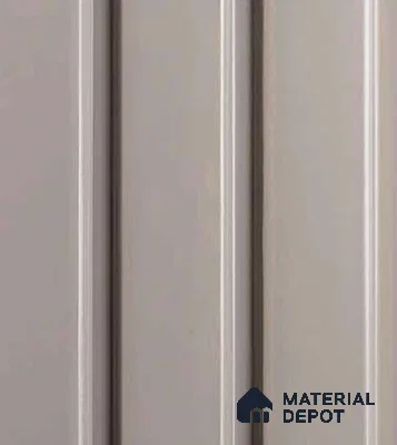 Creame Plain Colour Louver VL 29 GR (VL 29) 8 ft x 4.9 inch Charcoal Panel - 12 mm | Suitable for Feature Wall, TV Unit & Living Room | Width is Subjected to 5% Variation