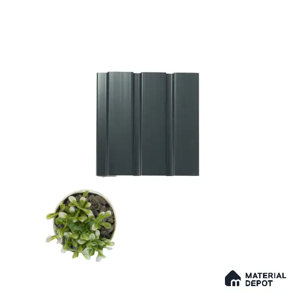 Black Plain Colour Louver VL 30 GR (VL 30) 8 ft x 4.9 inch Charcoal Panel - 12 mm | Suitable for Feature Wall, TV Unit & Living Room | Width is Subjected to 5% Variation