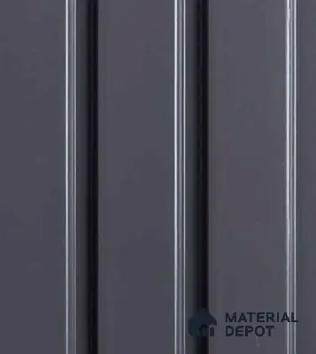 Black Plain Colour Louver VL 30 GR (VL 30) 8 ft x 4.9 inch Charcoal Panel - 12 mm | Suitable for Feature Wall, TV Unit & Living Room | Width is Subjected to 5% Variation