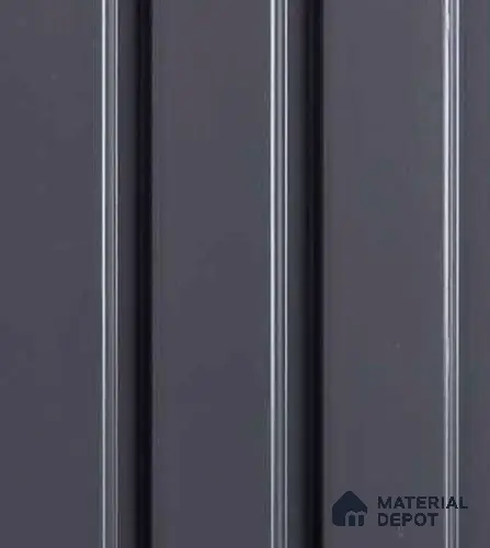 Black Plain Colour Louver VL 30 GR (VL 30) 8 ft x 4.9 inch Charcoal Panel - 12 mm | Suitable for Feature Wall, TV Unit & Living Room | Width is Subjected to 5% Variation