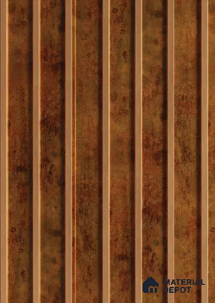 Brown Wooden Louver PN 00005 (VL 57) 8 ft x 4.9 inch Panel - 12 mm | Suitable for Feature Wall, TV Unit & Living Room | Width is Subjected to 5% Variation