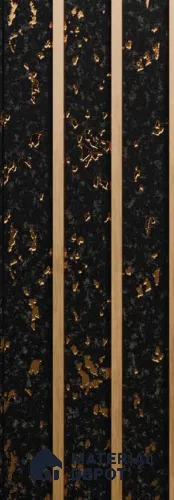 Black Rustic Louver PN 00006 (VL 58) 8 ft x 4.9 inch  Panel - 12 mm | Suitable for Feature Wall, TV Unit & Living Room | Width is Subjected to 5% Variation