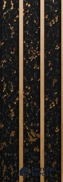 Black Rustic Louver PN 00006 (VL 58) 8 ft x 4.9 inch Panel - 12 mm | Suitable for Feature Wall, TV Unit & Living Room | Width is Subjected to 5% Variation