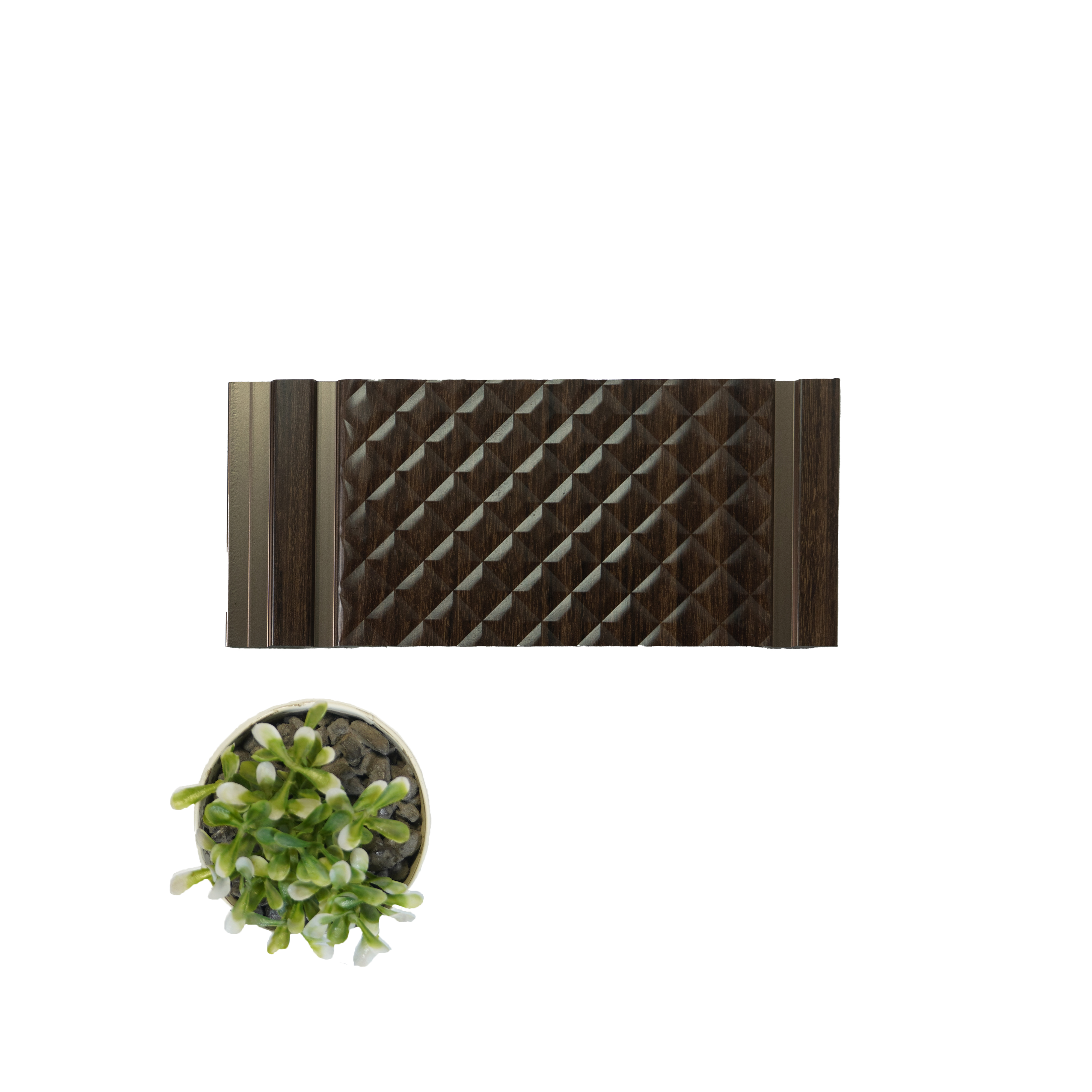 Brown Patterned Look Charcoal Decorative Wall Panel VX3001 8 ft x 8.2 inch - 3 mm | Suitable for Feature Wall, TV Unit & Living Room | Width is Subjected to 5% Variation