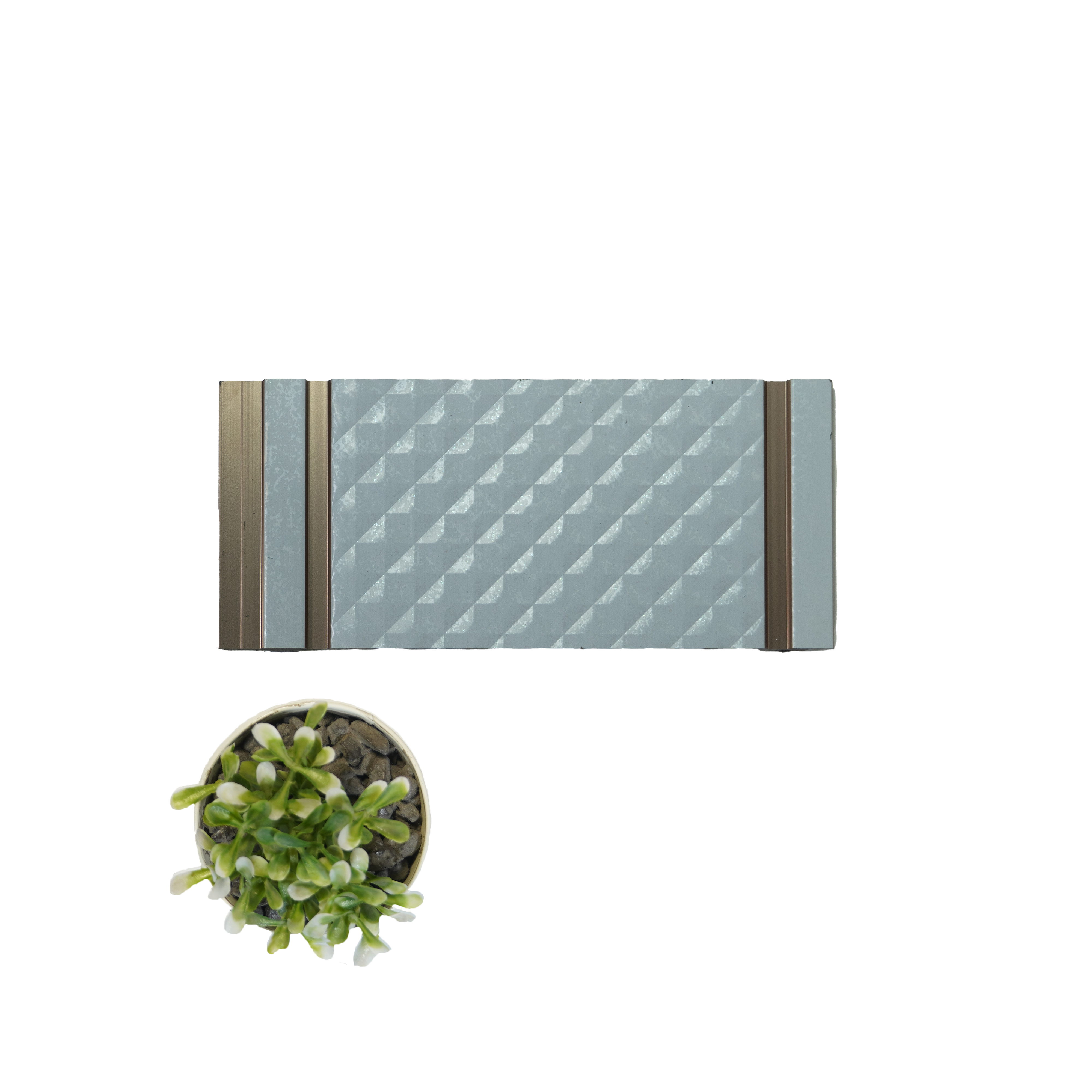 Blue Patterned Look Charcoal Decorative Wall Panel VX3003 8 ft x 8.2 inch - 3 mm | Suitable for Feature Wall, TV Unit & Living Room | Width is Subjected to 5% Variation