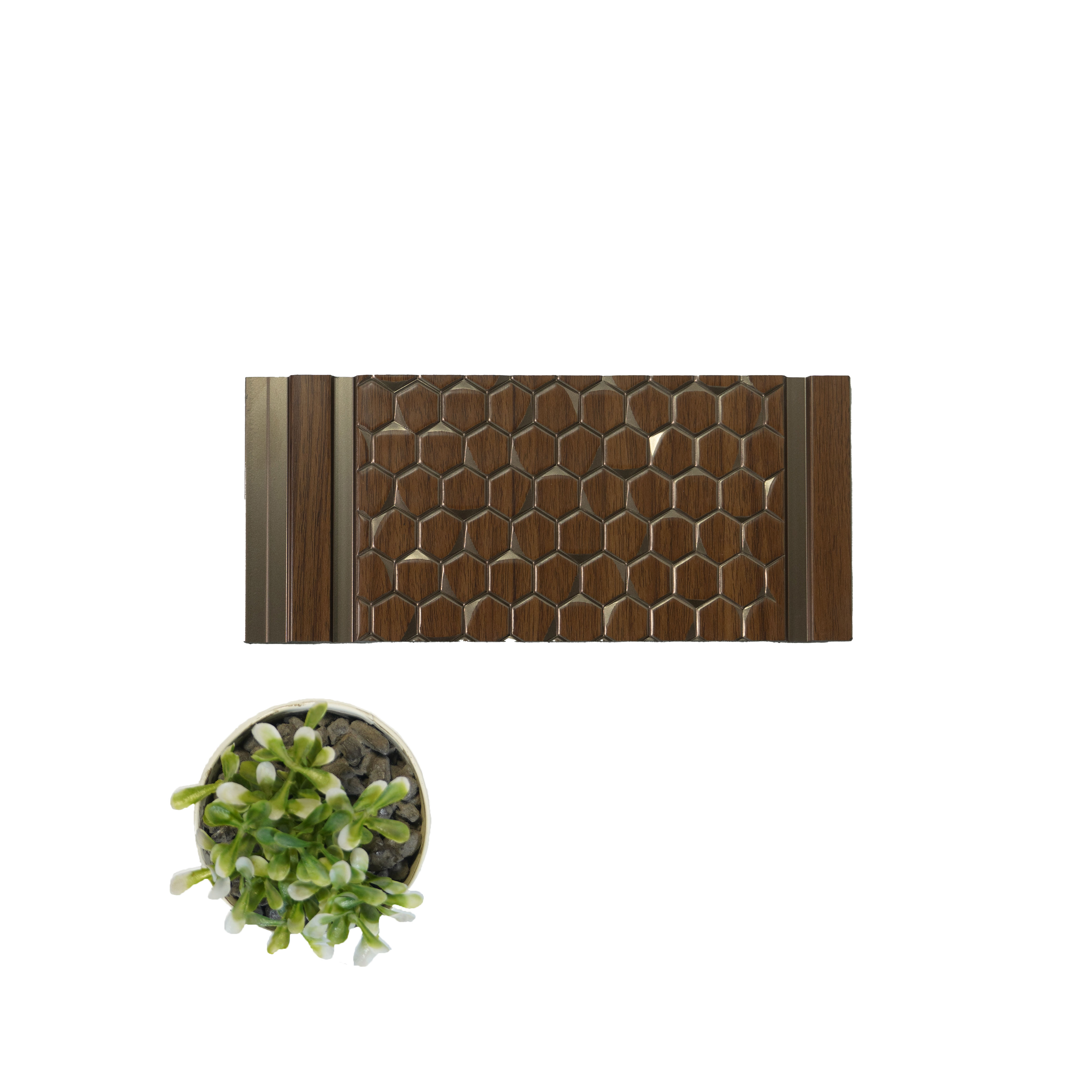 Brown Patterned Look Charcoal Decorative Wall Panel VX3020 8 ft x 8.2 inch - 3 mm | Suitable for Feature Wall, TV Unit & Living Room | Width is Subjected to 5% Variation