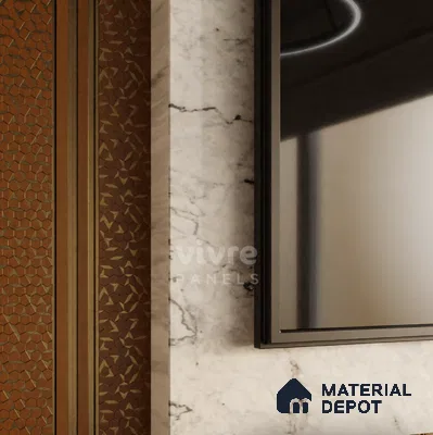 Brown Patterned Look Charcoal Decorative Wall Panel VX3020 8 ft x 8.2 inch - 3 mm | Suitable for Feature Wall, TV Unit & Living Room | Width is Subjected to 5% Variation