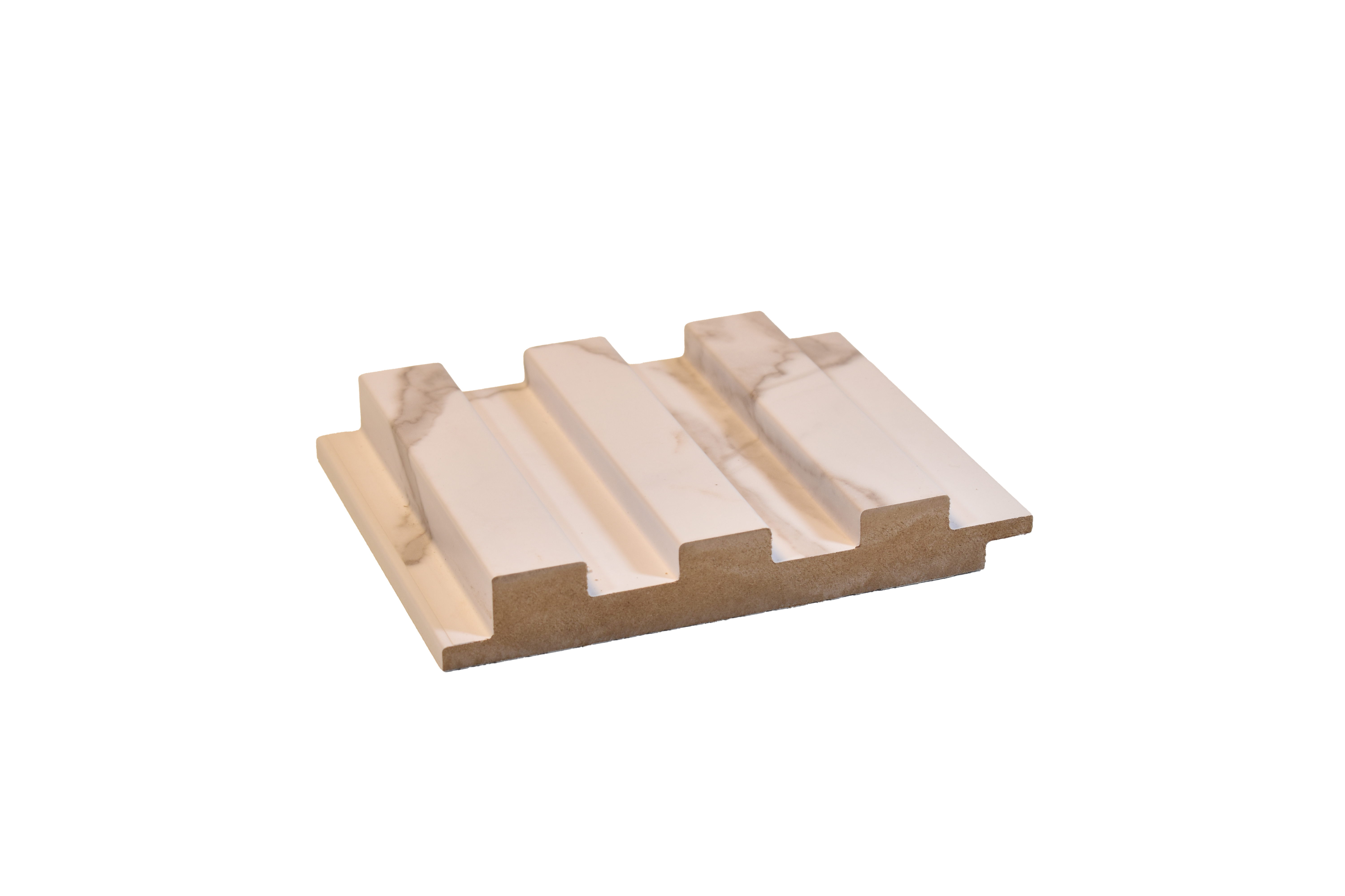 White Marble Louver PN 00087 (1001-201) 9 ft x 4.7 inch MDF Panel - 18 mm | Suitable for Feature Wall, TV Unit & Living Room | Width is Subjected to 5% Variation