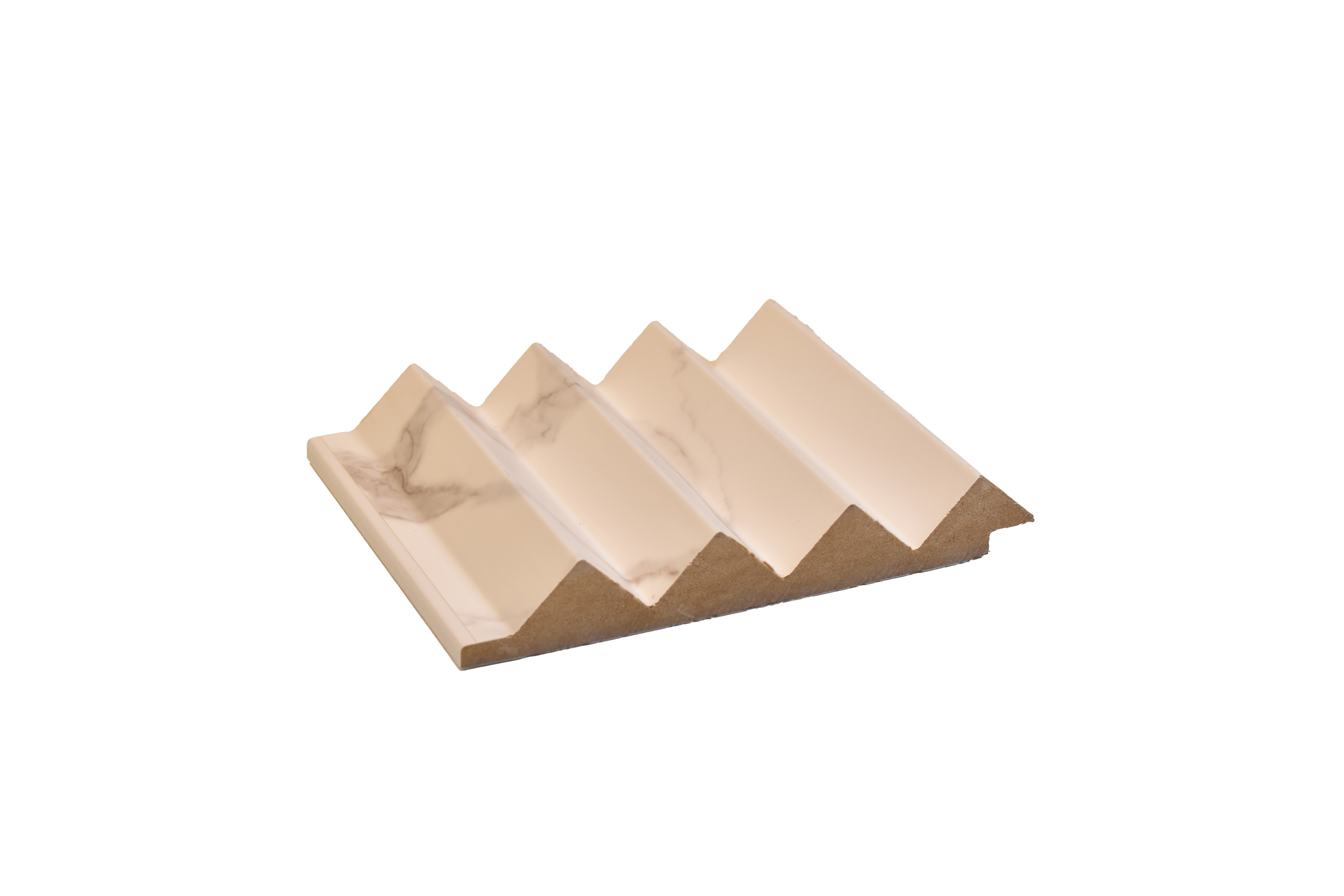 White Marble Louver PN 00086 (5050-201) 9 ft x 4.7 inch MDF Panel - 18 mm | Suitable for Feature Wall, TV Unit & Living Room | Width is Subjected to 5% Variation