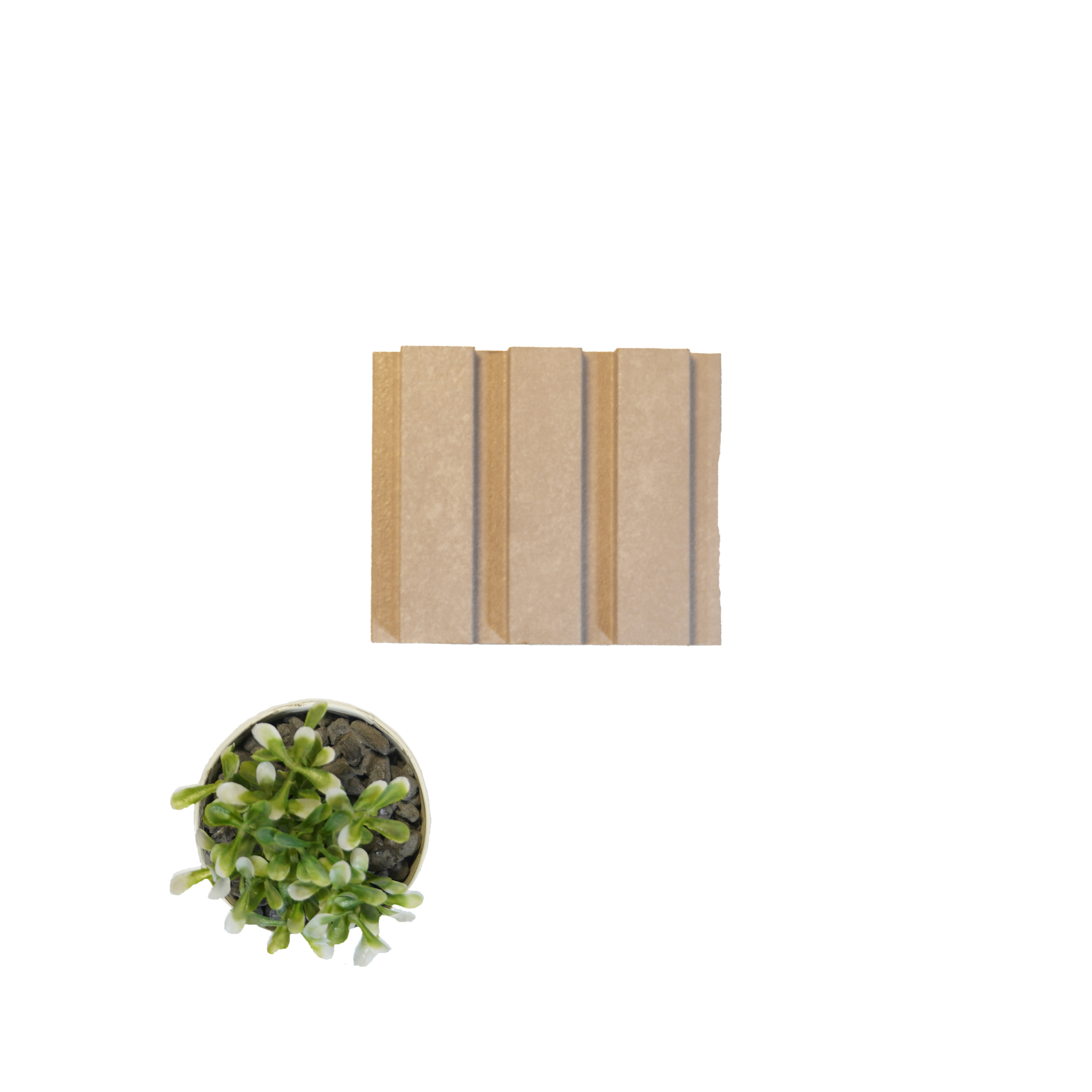 Beige Plain Colour Louver PN 00096 (3771-401) 9 ft x 4.7 inch MDF Panel - 18 mm | Suitable for Feature Wall, TV Unit & Living Room | Width is Subjected to 5% Variation