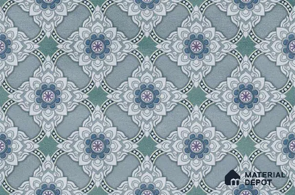 TL 02150 C Highlighter Ward Blue 18 x 12 inch Glossy Finish Ceramic Wall Tile - 7 mm