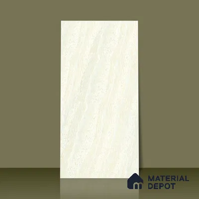 Double Charge Floor & Wall Tile TL 00425 Dualcore Everest White 4 ft x 2 ft Vitrified Glossy Finish - 9 mm | Suitable for Bedroom, Living Room, Office & Bathroom Wall