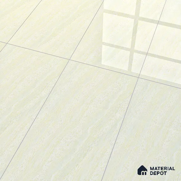 Double Charge Floor & Wall Tile TL 00425 Dualcore Everest White 4 ft x 2 ft Vitrified Glossy Finish - 9 mm | Suitable for Bedroom, Living Room, Office & Bathroom Wall