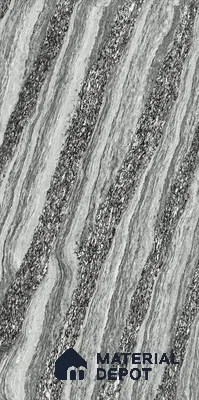 Double Charge Floor & Wall Tile TL 00426 Dualcore Smoke Grey 4 ft x 2 ft Vitrified Glossy Finish - 9 mm | Suitable for Bedroom, Living Room, Office & Bathroom Wall