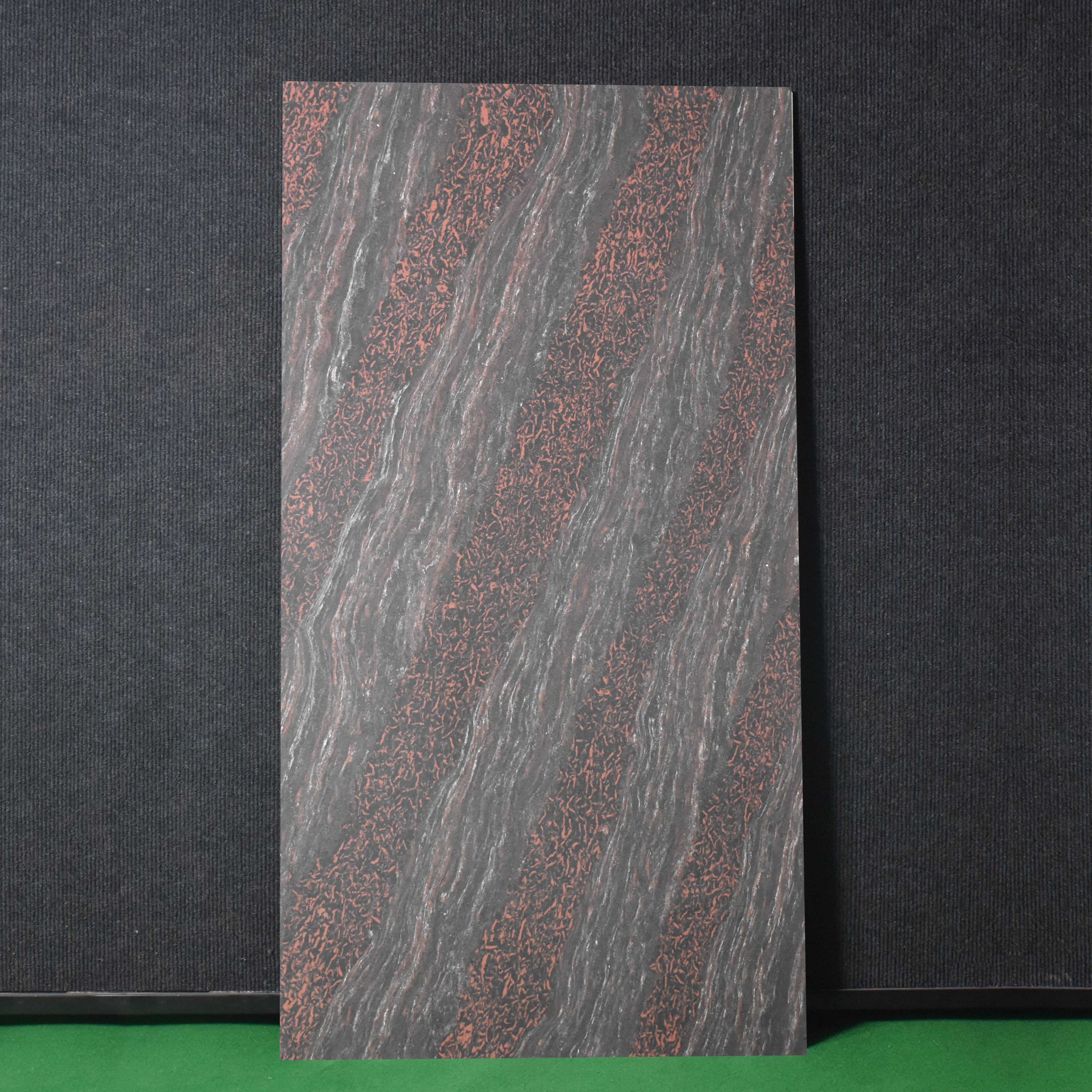 Double Charge Floor & Wall Tile TL 00427 Dualcore Jet Black 4 ft x 2 ft Vitrified Glossy Finish - 9 mm | Suitable for Bedroom, Living Room, Office & Bathroom Wall