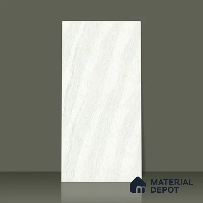 Double Charge Floor & Wall Tile TL 00428 Dualcore Frosty White 4 ft x 2 ft Vitrified Glossy Finish - 9 mm | Suitable for Bedroom, Living Room, Office & Bathroom Wall