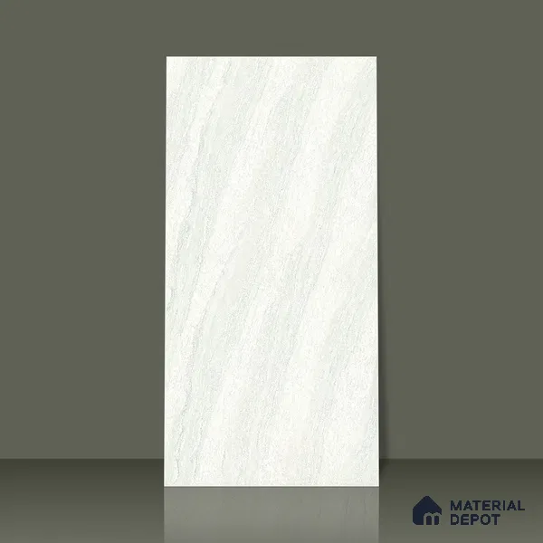 Double Charge Floor & Wall Tile TL 00428 Dualcore Frosty White 4 ft x 2 ft Vitrified Glossy Finish - 9 mm | Suitable for Bedroom, Living Room, Office & Bathroom Wall