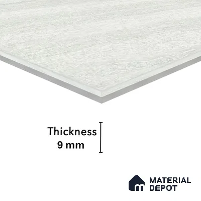 Double Charge Floor & Wall Tile TL 00428 Dualcore Frosty White 4 ft x 2 ft Vitrified Glossy Finish - 9 mm | Suitable for Bedroom, Living Room, Office & Bathroom Wall
