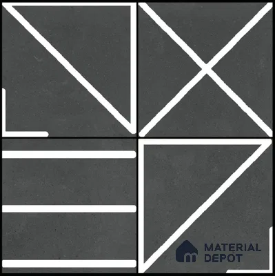 Moroccan Wall & Floor Tile TL 10827 Onyx Echo 1 ft x 1 ft Matt Luster Finish Ceramic Tile - 10 mm | Random Design | Suitable For Kitchen, Bathroom, Balcony | Please Expect a Slight Variation of Pattern