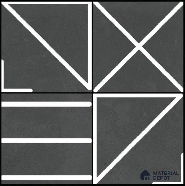 Moroccan Wall & Floor Tile TL 10827 Onyx Echo 1 ft x 1 ft Matt Luster Finish Ceramic Tile - 10 mm | Random Design | Suitable For Kitchen, Bathroom, Balcony | Please Expect a Slight Variation of Pattern