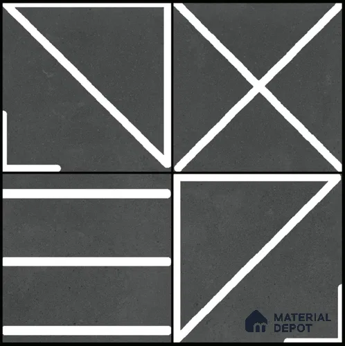 Moroccan Wall & Floor Tile TL 10827 Onyx Echo 1 ft x 1 ft Matt Luster Finish Ceramic Tile - 10 mm | Random Design | Suitable For Kitchen, Bathroom, Balcony | Please Expect a Slight Variation of Pattern
