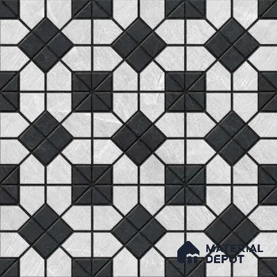 Marbles & Stones Floor Tile TL 10833 Obsidian Field 20 inc x 20 inc Matte Finish Vitrified Heavy Duty Parking Tile - 12 mm  | Pattern Alignment May Vary | 2-3 mm Spacer is Mandatory