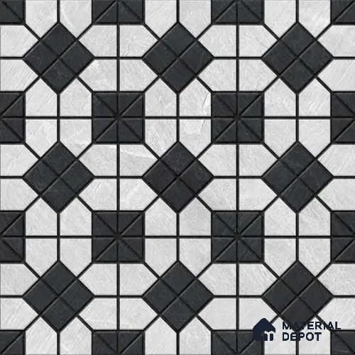 Marbles & Stones Floor Tile TL 10833 Obsidian Field 20 inc x 20 inc Matte Finish Vitrified Heavy Duty Parking Tile - 12 mm  | Pattern Alignment May Vary | 2-3 mm Spacer is Mandatory