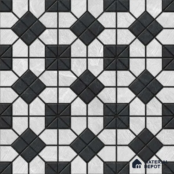 Marbles & Stones Floor Tile TL 10833 Obsidian Field 20 inc x 20 inc Matte Finish Vitrified Heavy Duty Parking Tile - 12 mm | Pattern Alignment May Vary | 2-3 mm Spacer is Mandatory
