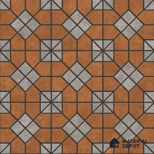 Marbles & Stones Floor Tile TL 10833 B Omega Brown 20 inc x 20 inc Matte Finish Vitrified Heavy Duty Parking Tile - 12 mm  | Pattern Alignment May Vary | 2-3 mm Spacer is Mandatory
