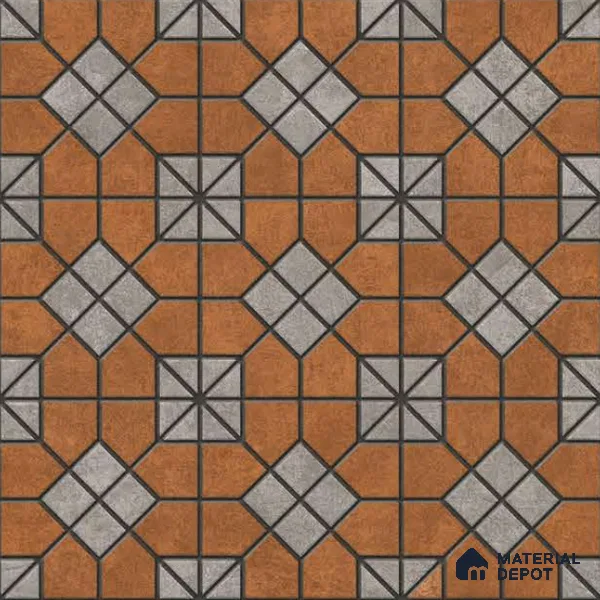 Marbles & Stones Floor Tile TL 10833 B Omega Brown 20 inc x 20 inc Matte Finish Vitrified Heavy Duty Parking Tile - 12 mm | Pattern Alignment May Vary | 2-3 mm Spacer is Mandatory