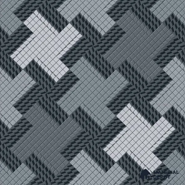 Patterned Floor Tile TL 10832 Night Brick 20 inc x 20 inc Matte Finish Vitrified Heavy Duty Parking Tile - 12 mm | Pattern Alignment May Vary | 2-3 mm Spacer is Mandatory