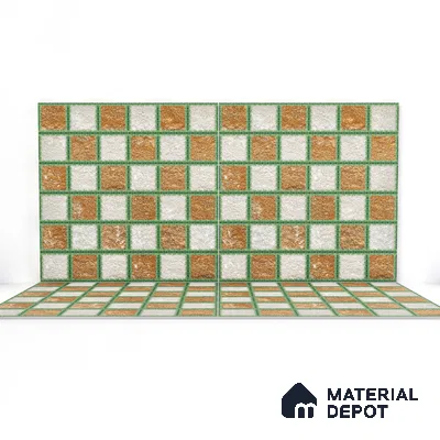 Parking Tile Block Brown 12 x 12 inch Anti Skid Matte Finish Vitrified Floor Tile - 8 mm | TL 01825 | Suitable for Parking, Courtyard, Garden