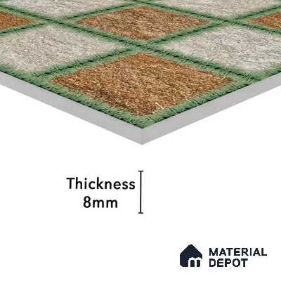 Parking Tile Block Brown 12 x 12 inch Anti Skid Matte Finish Vitrified Floor Tile - 8 mm | TL 01825 | Suitable for Parking, Courtyard, Garden