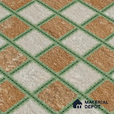 Parking Tile Block Brown 12 x 12 inch Anti Skid Matte Finish Vitrified Floor Tile - 8 mm | TL 01825 | Suitable for Parking, Courtyard, Garden