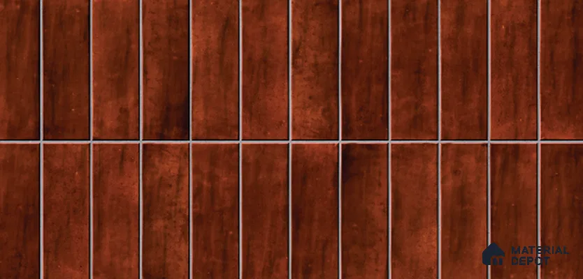 Faux Subway Wall Tile TL 10773 Mocha Brown Highlighter 2 ft x 1 ft Glossy Finish Ceramic Tile - 9 mm | Please Expect a Slight Variation of Pattern (Sample)