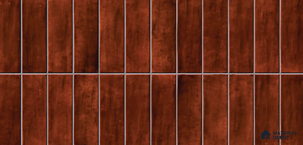Faux Subway Wall Tile TL 10773 Mocha Brown Highlighter 2 ft x 1 ft Glossy Finish Ceramic Tile - 9 mm | Please Expect a Slight Variation of Pattern