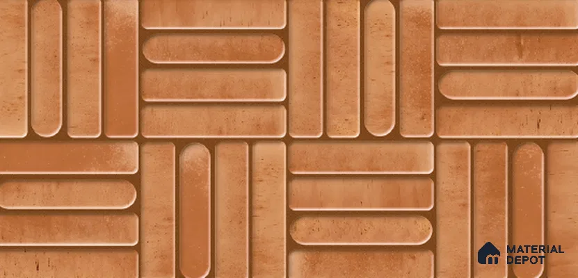 Faux Subway Wall Tile TL 10774 Umber Brown Highlighter 2 ft x 1 ft Glossy Finish Ceramic Tile - 9 mm | Please Expect a Slight Variation of Pattern