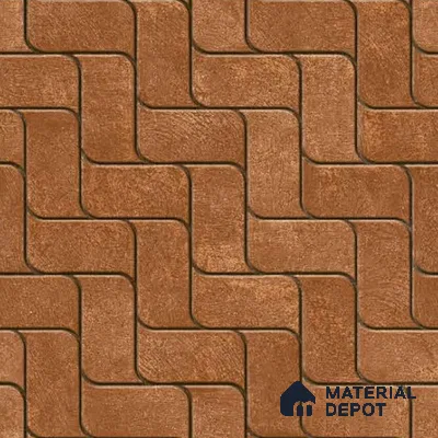 Patterned Floor Tile TL 10828 Rustic Umber 20 inc x 20 inc Matte Finish Vitrified Heavy Duty Parking Tile - 12 mm | Pattern Alignment May Vary | 2-3 mm Spacer is Mandatory