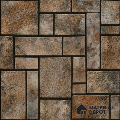 Marbles & Stones Floor Tile TL 10836 Unika Clay 20 inc x 20 inc Matte Finish Vitrified Heavy Duty Parking Tile - 12 mm  | Pattern Alignment May Vary | 2-3 mm Spacer is Mandatory