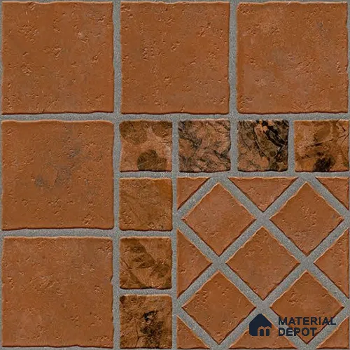 Marbles & Stones Floor Tile TL 10834 Oxford Brick 20 inc x 20 inc Matte Finish Vitrified Heavy Duty Parking Tile - 12 mm  | Pattern Alignment May Vary | 2-3 mm Spacer is Mandatory