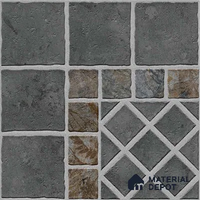 Marbles & Stones Floor Tile TL 10834 B Ash Grey 20 inc x 20 inc Matte Finish Vitrified Heavy Duty Parking Tile - 12 mm  | Pattern Alignment May Vary | 2-3 mm Spacer is Mandatory